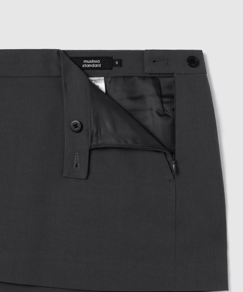 MUSINSA STANDARD WOMAN（ムシンサスタンダードウーマン）の「ウィメンズ ローライズミニスカート [グレー]（スカート・レディース・その他・LARGE/MEDIUM/SMALL/X-SMALL）」の5枚目の写真