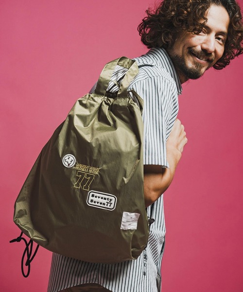 seventy seven（セブンティセブン）の「mko13353-nylon knapsack (26S) ナップサック(7726S370)（バックパック/リュック・メンズ・ネイビー/ブラック/オリーブ・FREE）」の3枚目の写真