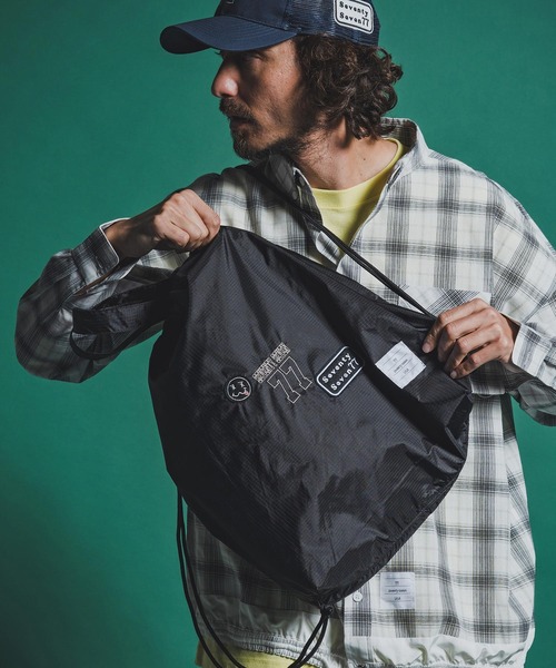 seventy seven（セブンティセブン）の「mko13353-nylon knapsack (26S) ナップサック(7726S370)（バックパック/リュック・メンズ・ネイビー/ブラック/オリーブ・FREE）」の4枚目の写真