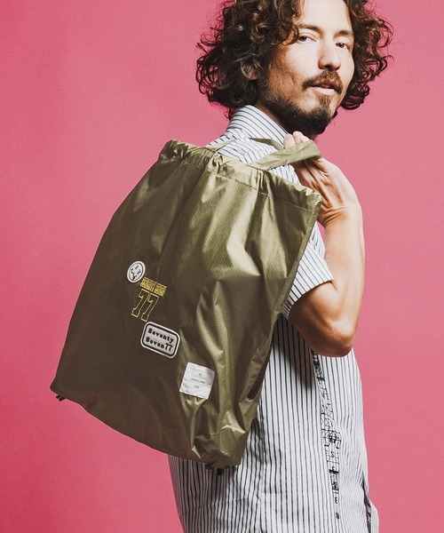 seventy seven（セブンティセブン）の「mko13353-nylon knapsack (26S) ナップサック(7726S370)（バックパック/リュック・メンズ・ネイビー/ブラック/オリーブ・FREE）」の10枚目の写真