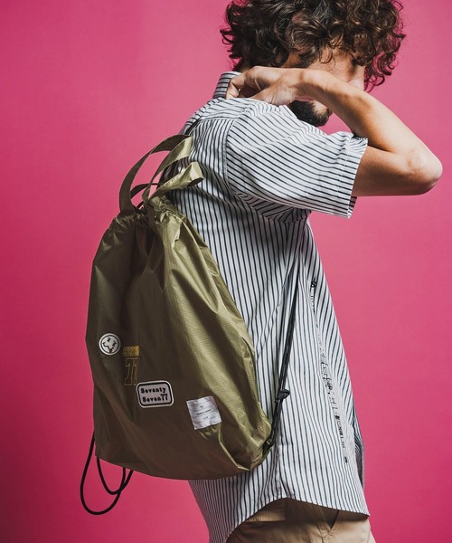 seventy seven（セブンティセブン）の「mko13353-nylon knapsack (26S) ナップサック(7726S370)（バックパック/リュック・メンズ・ネイビー/ブラック/オリーブ・FREE）」の11枚目の写真
