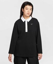 ナイキ スポーツウェア ウィメンズ オーバーサイズド ロングスリーブ ポロ / Nike Sportswear Women's Oversized Long-Sleeve Polo IF0358-010 Black
