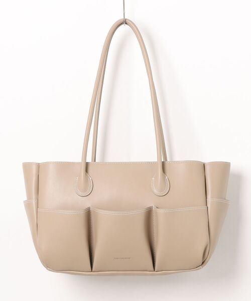 ADD CULUMN（アドカラム）の「【ADD CULUMN/アドカラム】横長トートバッグ　PORTION M（トートバッグ・レディース・ブラック/ベージュ・FREE）」の2枚目の写真