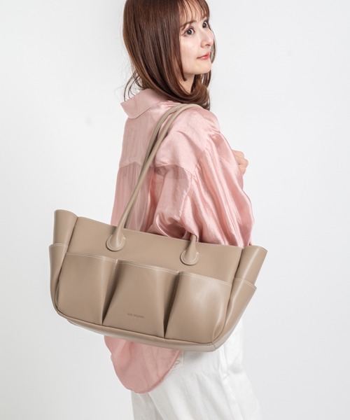 ADD CULUMN（アドカラム）の「【ADD CULUMN/アドカラム】横長トートバッグ　PORTION M（トートバッグ・レディース・ブラック/ベージュ・FREE）」の2枚目の写真