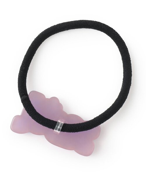 X-girl Stages（エックスガールステージス）の「ミルズロゴ ヘアゴム（ヘアゴム・キッズ・オフホワイト/ピンク・F）」の3枚目の写真