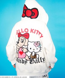 GALFY | GALFY（ガルフィー）仲子パーカー/コラボ/バックプリント スウェットジップアップパーカー/猫耳フード(パーカー)