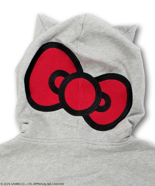 GALFY（ガルフィー）の「GALFY（ガルフィー）仲子パーカー/コラボ/バックプリント スウェットジップアップパーカー/猫耳フード（パーカー・レディース・グレー/ブラック/ホワイト・L/LL）」の11枚目の写真