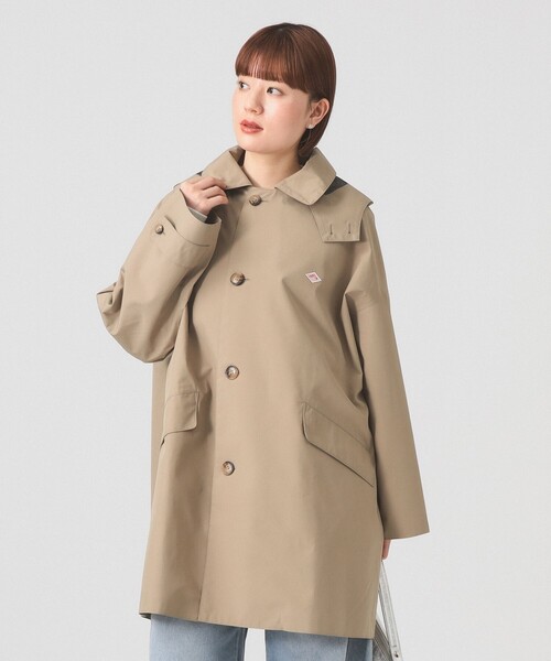 DANTON（ダントン）の「DANTON / ショート バルマカーン コート（ステンカラーコート・レディース・ネイビー/ベージュ・SMALL）」の6枚目の写真