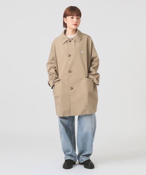 DANTON（ダントン）の「DANTON / ショート バルマカーン コート（ステンカラーコート・レディース・ネイビー/ベージュ・SMALL）」の7枚目の写真