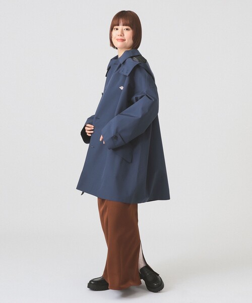 DANTON（ダントン）の「DANTON / ショート バルマカーン コート（ステンカラーコート・レディース・ネイビー/ベージュ・SMALL）」の9枚目の写真