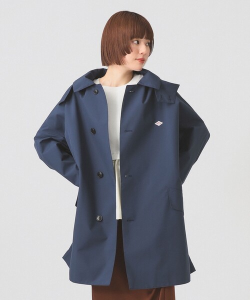 DANTON（ダントン）の「DANTON / ショート バルマカーン コート（ステンカラーコート・レディース・ネイビー/ベージュ・SMALL）」の11枚目の写真