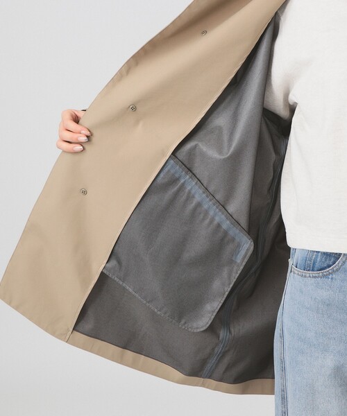 DANTON（ダントン）の「DANTON / ショート バルマカーン コート（ステンカラーコート・レディース・ネイビー/ベージュ・SMALL）」の21枚目の写真