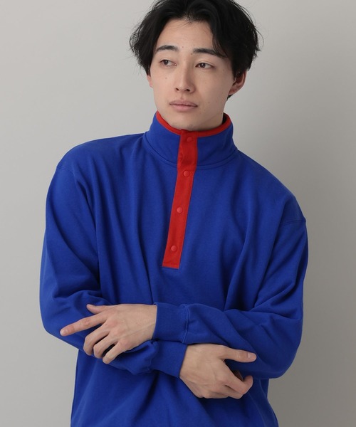 RAGEBLUE（レイジブルー）の「Retro Half Snap Pullover/レトロハーフスナッププルオーバー（スウェット・メンズ・ネイビー/ブルー/グレー系その他・MEDIUM/LARGE）」の3枚目の写真