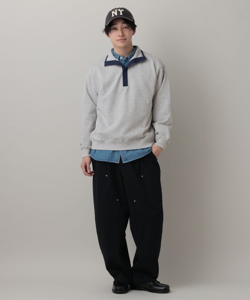 RAGEBLUE（レイジブルー）の「Retro Half Snap Pullover/レトロハーフスナッププルオーバー（スウェット・メンズ・ネイビー/ブルー/グレー系その他・MEDIUM/LARGE）」の4枚目の写真