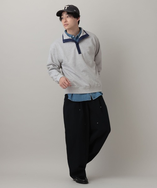 RAGEBLUE（レイジブルー）の「Retro Half Snap Pullover/レトロハーフスナッププルオーバー（スウェット・メンズ・ネイビー/ブルー/グレー系その他・MEDIUM/LARGE）」の6枚目の写真