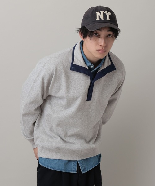 RAGEBLUE（レイジブルー）の「Retro Half Snap Pullover/レトロハーフスナッププルオーバー（スウェット・メンズ・ネイビー/ブルー/グレー系その他・MEDIUM/LARGE）」の9枚目の写真