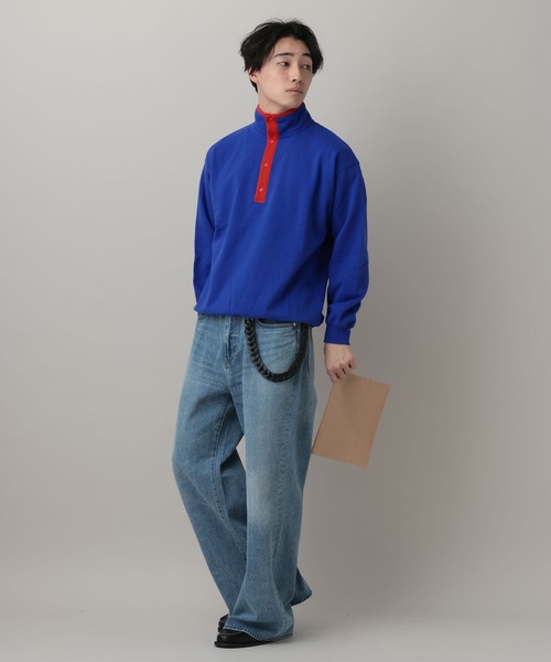 RAGEBLUE（レイジブルー）の「Retro Half Snap Pullover/レトロハーフスナッププルオーバー（スウェット・メンズ・ネイビー/ブルー/グレー系その他・MEDIUM/LARGE）」の10枚目の写真