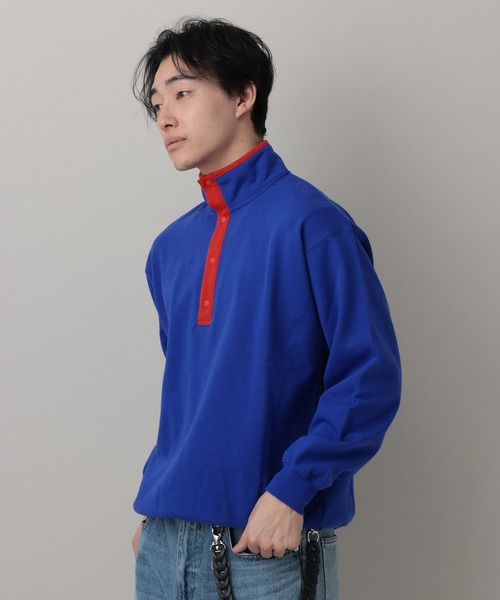 RAGEBLUE（レイジブルー）の「Retro Half Snap Pullover/レトロハーフスナッププルオーバー（スウェット・メンズ・ネイビー/ブルー/グレー系その他・MEDIUM/LARGE）」の14枚目の写真