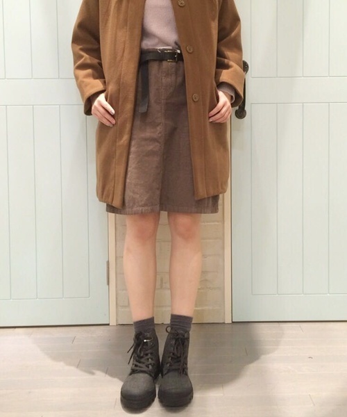 Kastane(カスタネ)の「コーデュロイ台形SK(スカート・レディース・ライトベージュ/キャメル/カーキ・FREE)」の3枚目の写真