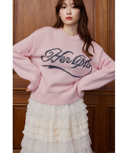 Loved one Logo Jacquard Knit（ニット/セーター）｜Her lip to（ハー