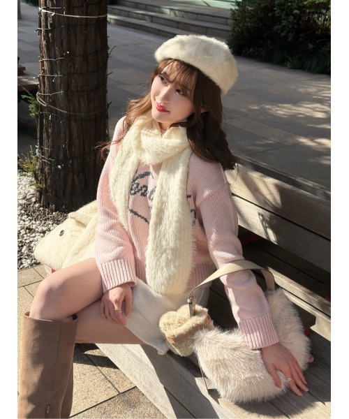 Loved one Logo Jacquard Knit（ニット/セーター）｜Her lip to（ハー