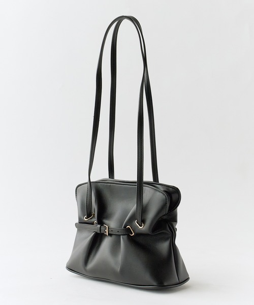 AO2(アオズ)の「Faux Leather Belt Design Handbag / フェイクレザー ベルトデザイン ハンドバッグ 秋 秋服 2026年秋冬(ハンドバッグ・レディース・ブラック/ホワイト/ブラウン・FREE)」の17枚目の写真