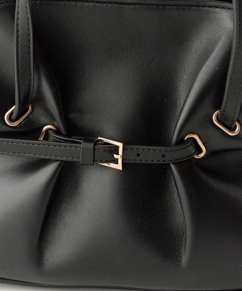 AO2(アオズ)の「Faux Leather Belt Design Handbag / フェイクレザー ベルトデザイン ハンドバッグ 秋 秋服 2026年秋冬(ハンドバッグ・レディース・ブラック/ホワイト/ブラウン・FREE)」の11枚目の写真