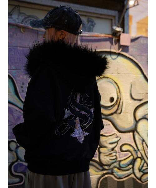 SUPPLIER/サプライヤー/【LHP EXCLUSIVE】FAUX FUR CROPPED CROSS ZIP