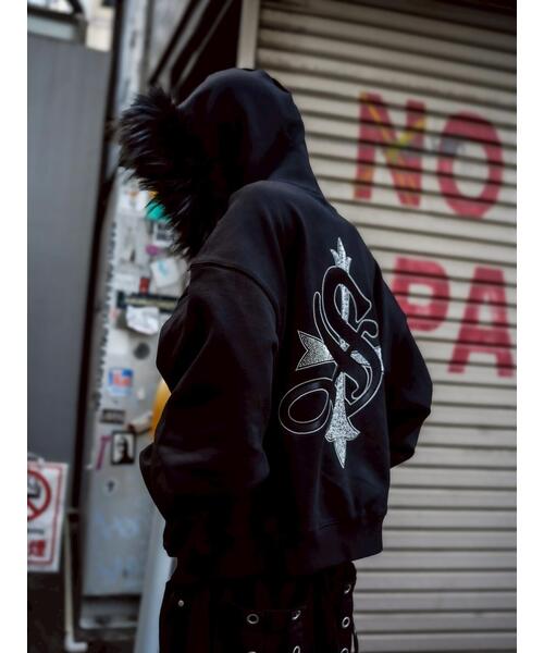 SUPPLIER/サプライヤー/【LHP EXCLUSIVE】FAUX FUR CROPPED CROSS ZIP