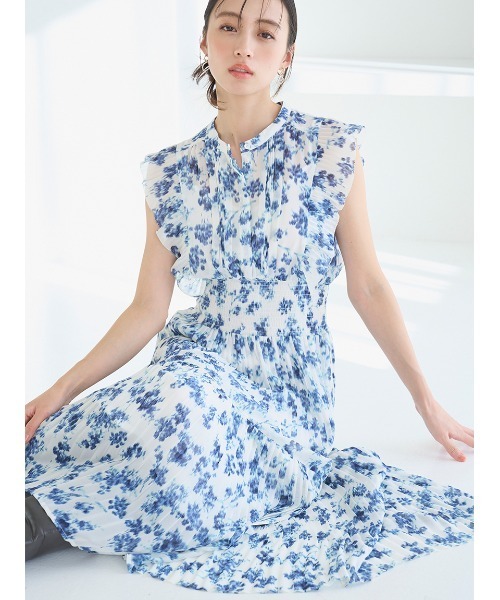 SNIDEL（スナイデル）の「【販路限定サイズあり】Sustainableフリルワンピース（ワンピース・レディース・ピンク/グリーン/ブルー/ベージュ・2/1/0/00）」の3枚目の写真