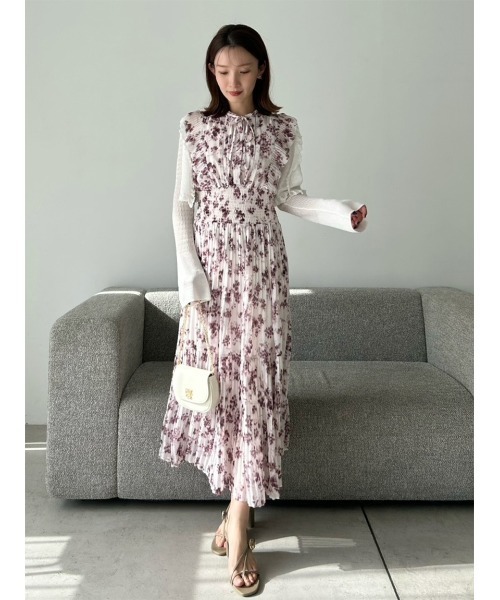 SNIDEL（スナイデル）の「【販路限定サイズあり】Sustainableフリルワンピース（ワンピース・レディース・ピンク/グリーン/ブルー/ベージュ・2/1/0/00）」の7枚目の写真