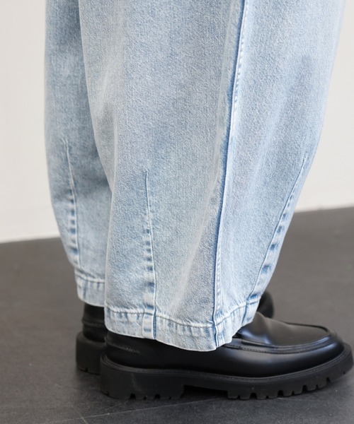 HARVESTY(ハーベスティ)の「HARVESTY / ハーベスティ BIG DENIM CIRCUS PANTS USED BLUE ビッグデニム サーカスパンツ ライトブルー(デニムパンツ・レディース・ライトブルー・0/1/2)」の5枚目の写真