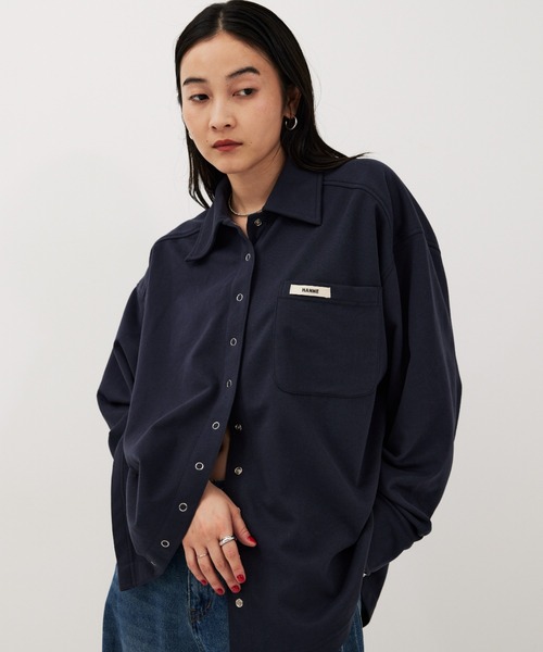 HANNE(アン)の「ライトスウェットシャツ(スウェット・レディース・ピンク/ネイビー/オフホワイト・FREE)」の1枚目の写真