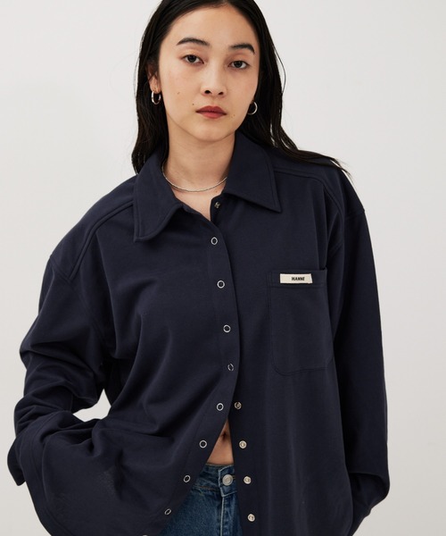 HANNE(アン)の「ライトスウェットシャツ(スウェット・レディース・ピンク/ネイビー/オフホワイト・FREE)」の11枚目の写真