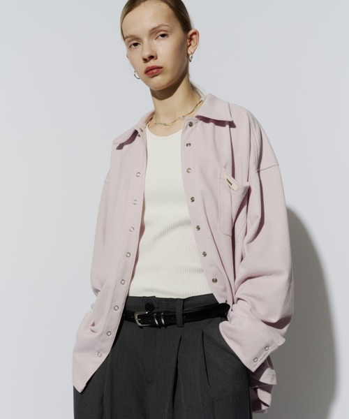 HANNE(アン)の「ライトスウェットシャツ(スウェット・レディース・ピンク/ネイビー/オフホワイト・FREE)」の5枚目の写真