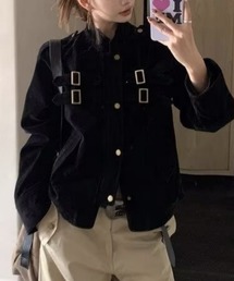 おしゃれスタ（オシャレスタ）の「ベルトデザイン コーデュロイジャケット（その他アウター）」