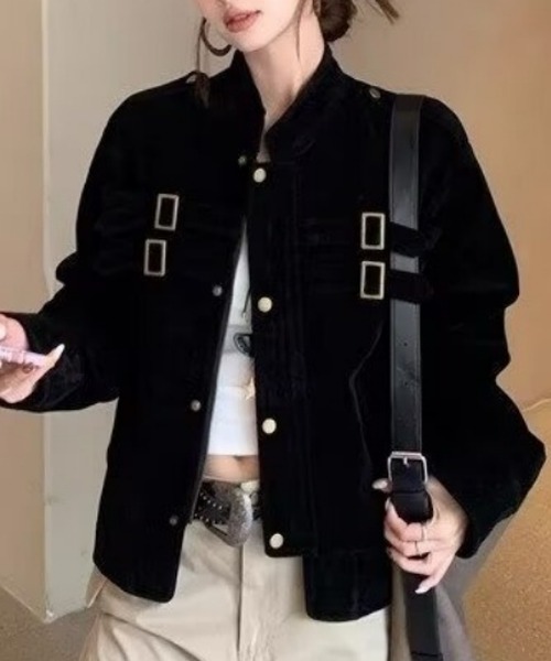おしゃれスタ(オシャレスタ)の「ベルトデザイン コーデュロイジャケット(その他アウター・レディース・ブラウン/ブラック・M/L/XL/XXL)」の6枚目の写真
