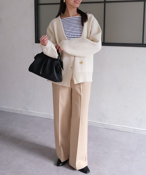 Chez toi（シェトワ）の「【ITAMI企画】タックミニボストンBAG（ボストンバッグ・レディース・ベージュ/ブラック・FREE）」の19枚目の写真