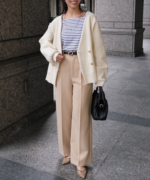 Chez toi（シェトワ）の「【ITAMI企画】タックミニボストンBAG（ボストンバッグ・レディース・ベージュ/ブラック・FREE）」の20枚目の写真