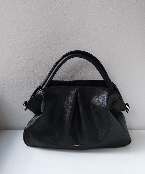 Chez toi（シェトワ）の「【ITAMI企画】タックミニボストンBAG（ボストンバッグ・レディース・ベージュ/ブラック・FREE）」の21枚目の写真