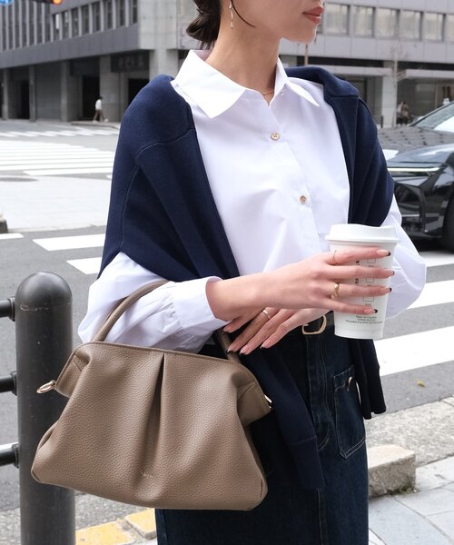 Chez toi(シェトワ)の「【ITAMI企画】タックミニボストンBAG(ボストンバッグ・レディース・ベージュ/ブラック/ブラウン系その他・FREE)」の18枚目の写真