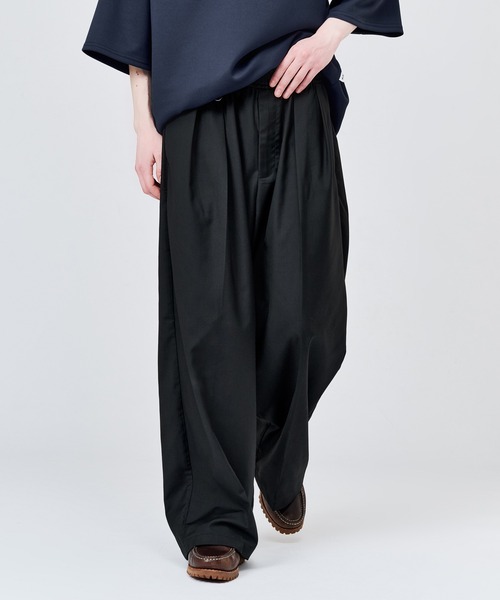 WETTEMPT(ウィテンプト)の「2 TUCK EASY WIDE ASSORT SLACKS / ツータックイージーワイドアソートスラックス(スラックス・メンズ・ブラック系その他/チャコールグレー/ブラック/ネイビー・SMALL/MEDIUM/LARGE)」の7枚目の写真