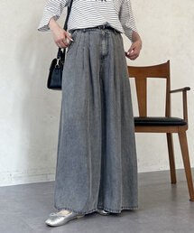un dix cors | タックワイドフレアパンツ(その他パンツ)