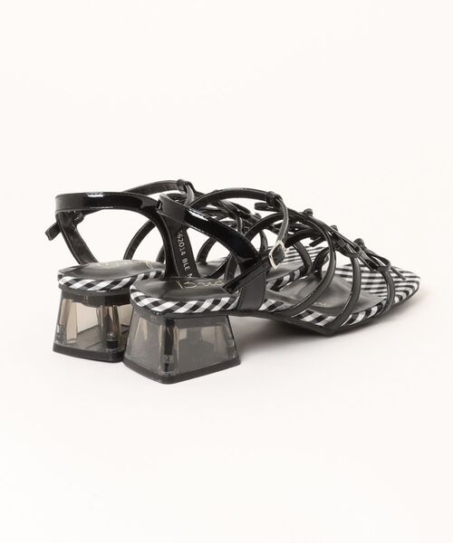 Bridget Birkin（ブリジットバーキン）の「【Bridget Birkin】ギンガムチェックリボンサンダル(562014)（サンダル・レディース・ホワイト系その他/ブラック系その他・M/S/LL/L）」の3枚目の写真