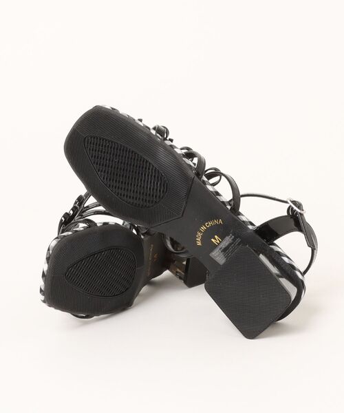 Bridget Birkin（ブリジットバーキン）の「【Bridget Birkin】ギンガムチェックリボンサンダル(562014)（サンダル・レディース・ホワイト系その他/ブラック系その他・M/S/LL/L）」の4枚目の写真