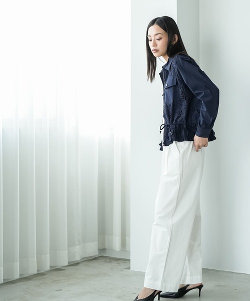 mili an deni(ミリアンデニ)の「裾フリルレースブルゾン(ブルゾン・レディース・ネイビー/カーキ・M)」の13枚目の写真