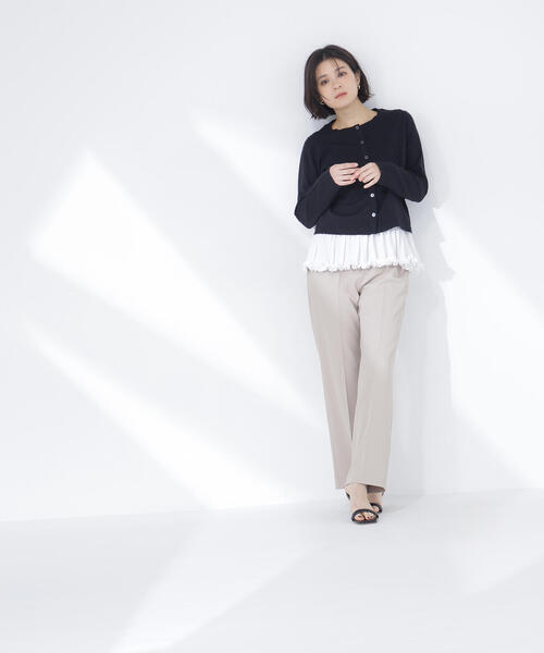 NATURAL BEAUTY BASIC（ナチュラルビューティーベーシック）の「◇ヘムフリルカットソー（Tシャツ/カットソー・レディース・ブラック/オフホワイト/チャコールグレー・FREE）」の22枚目の写真