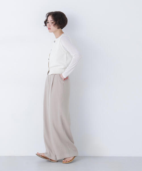 N.（N. Natural Beauty Basic）（エヌエヌナチュラルビューティーベーシック）の「コンパクトニットベスト（ベスト・レディース・オフホワイト/ブルー/ネイビー・ﾌﾘ-）」の6枚目の写真