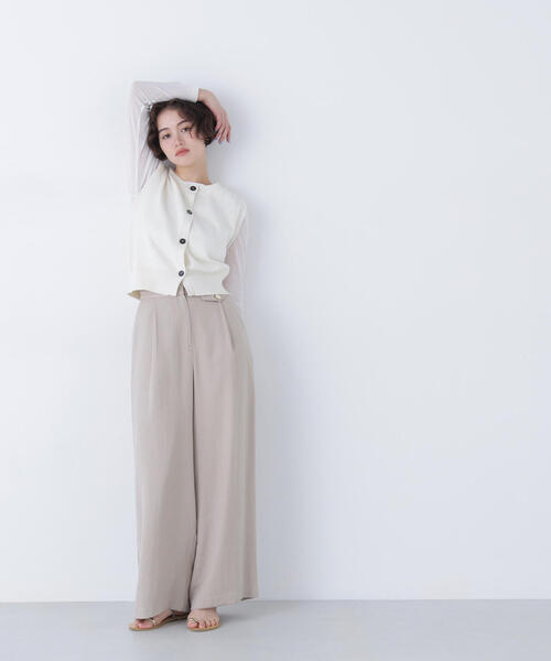 N.（N. Natural Beauty Basic）（エヌエヌナチュラルビューティーベーシック）の「コンパクトニットベスト（ベスト・レディース・オフホワイト/ブルー/ネイビー・ﾌﾘ-）」の11枚目の写真