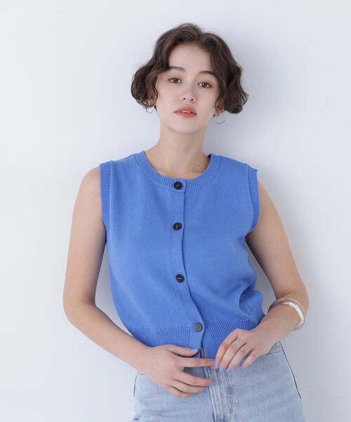 N.（N. Natural Beauty Basic）（エヌエヌナチュラルビューティーベーシック）の「コンパクトニットベスト（ベスト・レディース・オフホワイト/ブルー/ネイビー・ﾌﾘ-）」の22枚目の写真